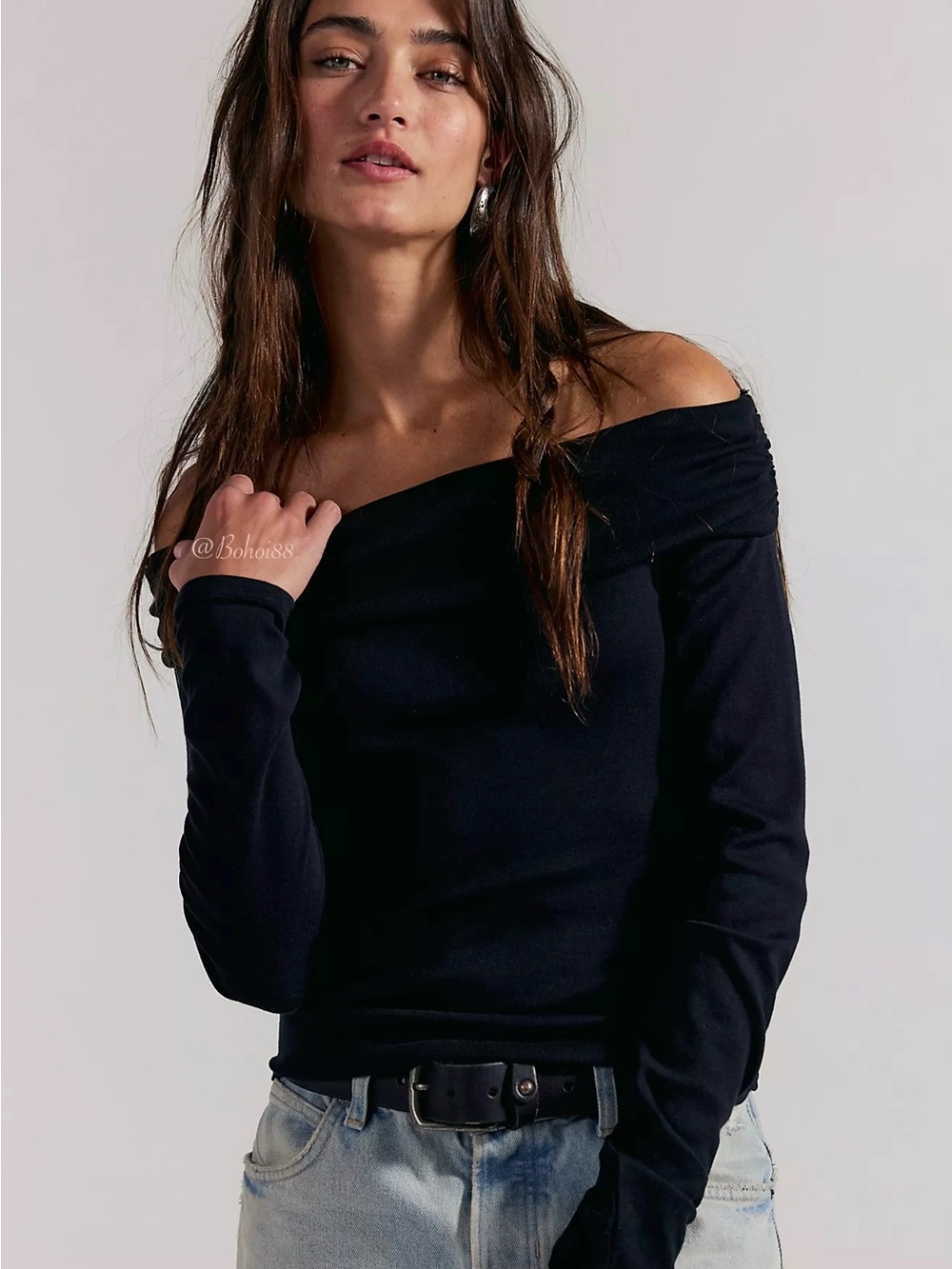 NWT Free People Robbie Off The Shoulder Top